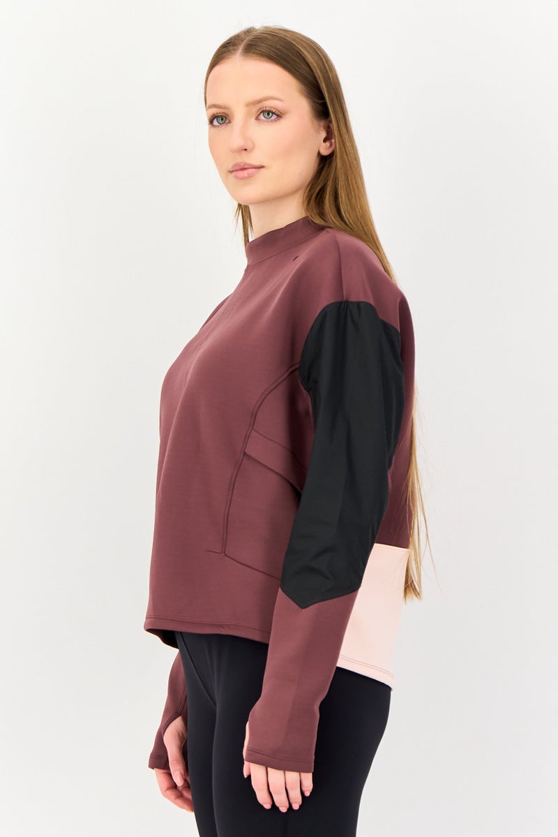 Nike Women Sportswear Fit Long Sleeve Running Sweatshirt, Multicolor - Image 2